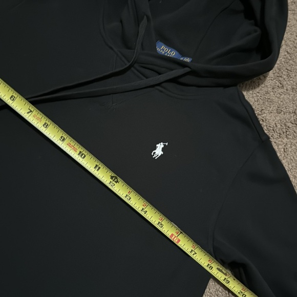 Like New-Worn 1X-RL Polo-Hooded Sweatshirt-XS-Black-Side Zippers-Longer Length - Picture 12 of 16